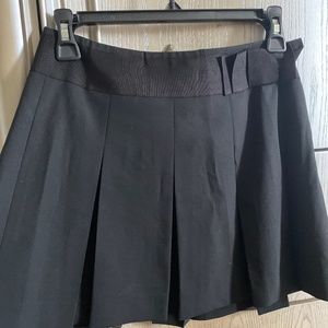 Theory Mini Black Pleated Skirt